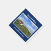 Machen Sie ein eigenes Foto Strandhaus mit Familie Serviette (Ecke)