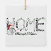 Machen Sie ein fröhliches Geräusch Adler ZUHAUSE S Keramikornament (Rückseite)