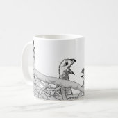Machen Sie ein fröhliches Lärm Adler ZUHAUSE Secon Kaffeetasse (Vorderseite Links)