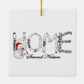 Machen Sie ein fröhliches Lärm Adler ZUHAUSE Secon Keramikornament (Rückseite)