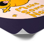 Machen Sie ein Geräusch Kawaii Funny Oange Katzens Poster (Ecke)