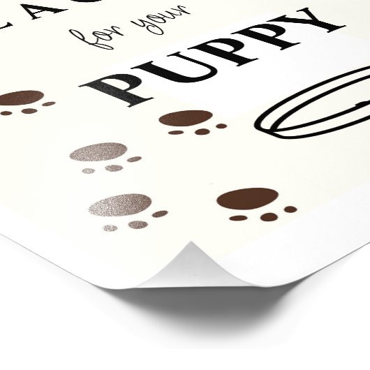 Machen Sie ein kurzes Zeichen, ein Welpenpfeifer Fotodruck (Ecke)