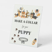 Machen Sie ein kurzes Zeichen, ein Welpenpfeifer Sockelschild (Vorderseite)