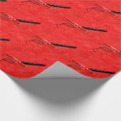 Machen Sie ein Orange Red Artist's Paintbrush-Them Geschenkpapier (Ecke)