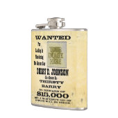 Machen Sie ein personalisierter Western gewolltes Flachmann (Links)