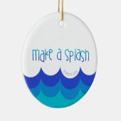 Machen Sie ein Splash Swim Sport Inspiration Keramik Ornament (Rechts)