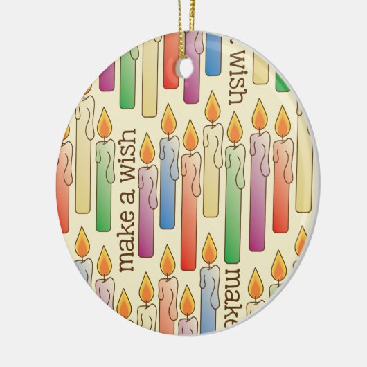 "Machen Sie ein Wunsch-" Keramikornament (Links)