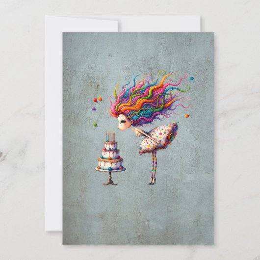 Machen Sie ein Wunschmädchen Einladung (Rückseite)