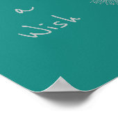 Machen Sie ein Wunschzitat Dandelion Blume über aq Poster (Ecke)