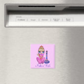 Machen Sie eine Niedliche Pink Genie Girl Magic Fl Magnet (In Situ (Geschirrspüler))