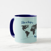 Machen Sie eine Reise, Sie werden es Liebe geben Tasse (Vorderseite Links)