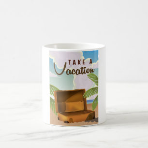 Machen Sie eine Reise Vintage-Reiseposter Kaffeetasse