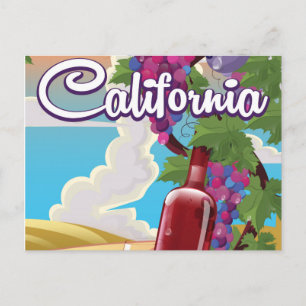 Machen Sie eine Reise! Vintages Weinreisepaket aus Postkarte
