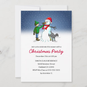 Machen Sie eine Snowman-Weihnachtsfeier-Party Einl Einladung