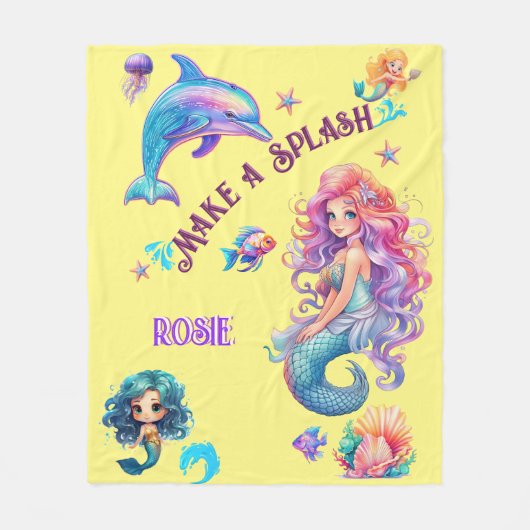 Machen Sie eine Splash-Meerjungfrau unter dem Flee Fleecedecke (Vorderseite)