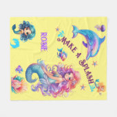 Machen Sie eine Splash-Meerjungfrau unter dem Flee Fleecedecke (Vorderseite (Horizontal))