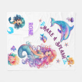 Machen Sie eine Splash-Meerjungfrau unter dem Flee Fleecedecke (Vorderseite (Horizontal))