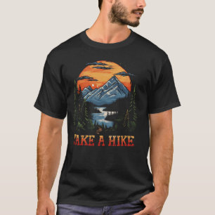 Machen Sie eine Wanderung Landschaftliches Bergdes T-Shirt
