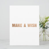 MACHEN SIE EINE WÜNSCHE FLACHKARTE KARTE (Stehend Vorderseite)