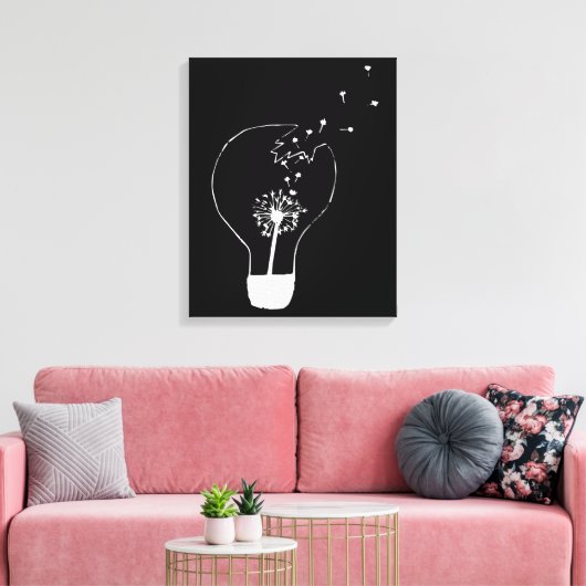 Machen Sie eine wünschenswerte Abstrakte Dandelion Leinwanddruck (Insitu (Wohnzimmer))