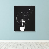 Machen Sie eine wünschenswerte Abstrakte Dandelion Leinwanddruck (Insitu (Holzboden))