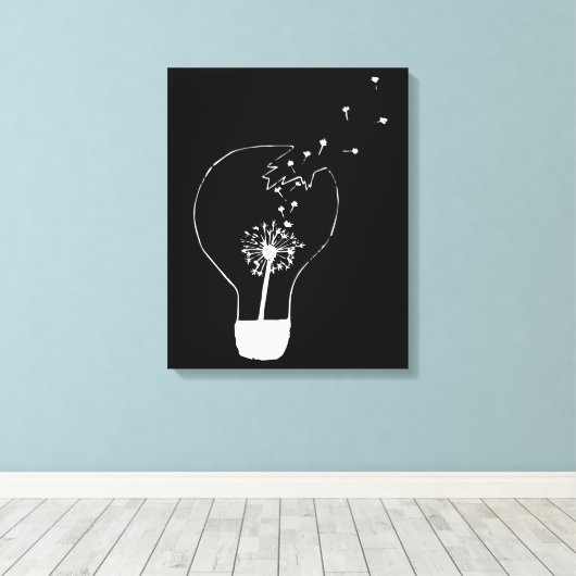 Machen Sie eine wünschenswerte Abstrakte Dandelion Leinwanddruck (Insitu (Holzboden))