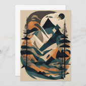 Machen Sie einen Ausflug mit der geometrischen Sym Einladung (Vorne/Hinten)