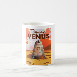 Machen Sie einen Ausflug zum Venus Reiseplakat. Kaffeetasse