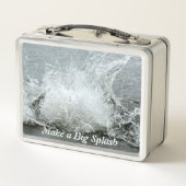 Machen Sie einen großen Sprung ins Wasser des Sees Metall Brotdose (Rückseite)