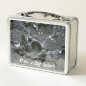 Machen Sie einen großen Sprung Wasserspass. Metall Brotdose (Rückseite)