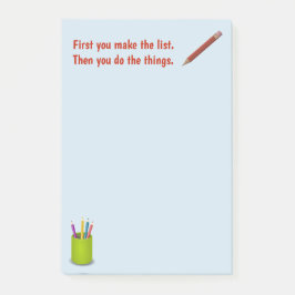 Machen Sie einen Listen-Notizblock Post-it Klebezettel