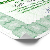 Machen Sie einen Mitarbeiter des Monatsfeierspreis Poster (Ecke)