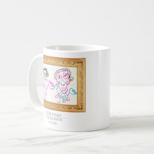 Machen Sie einen Schatz durch die Kunst Ihres Kind Kaffeetasse (Vorderseite Links)