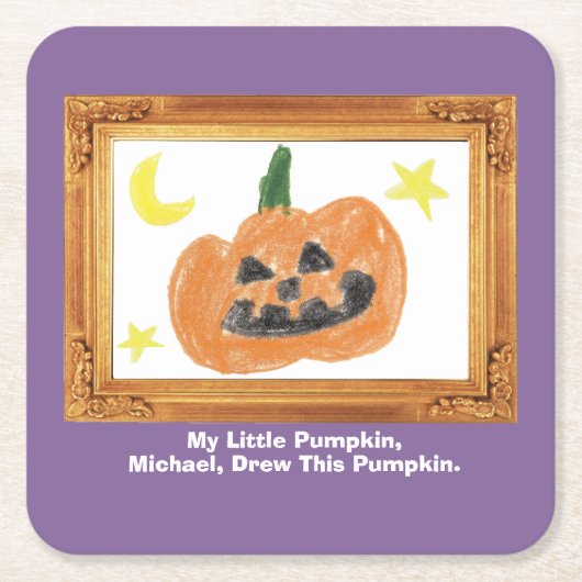 Machen Sie einen Schatz durch die Kunst Ihres Kind Rechteckiger Pappuntersetzer (Vorderseite)