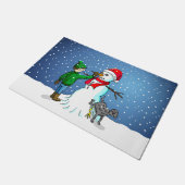 Machen Sie einen Snowman Fußmatte (Schrägansicht)