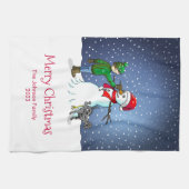 Machen Sie einen Snowman Geschirrtuch (Horizontal)
