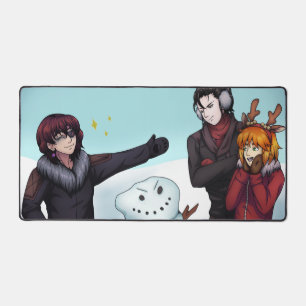 Machen Sie einen Snowman Schreibtischunterlage