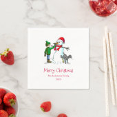Machen Sie einen Snowman Serviette (Beispiel)