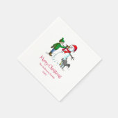 Machen Sie einen Snowman Serviette (Ecke)