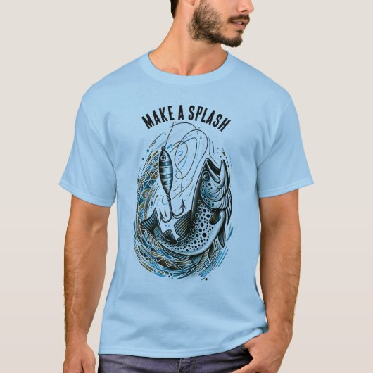 Machen Sie einen Splash Fisherman T-Shirt (Vorderseite)