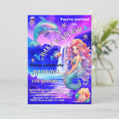 Machen Sie einen Splash Meerjungfrau Magischen Was Einladung (Stehend Vorderseite)