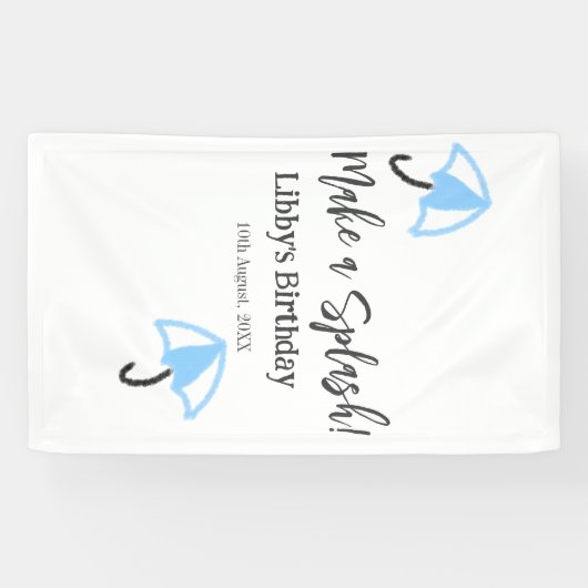 Machen Sie einen strahlend blauen Schirm Sommerbec Banner (Horizontal)