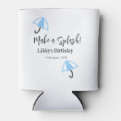 Machen Sie einen strahlend blauen Schirm Sommerbec Dosenkühler (Vorderseite)