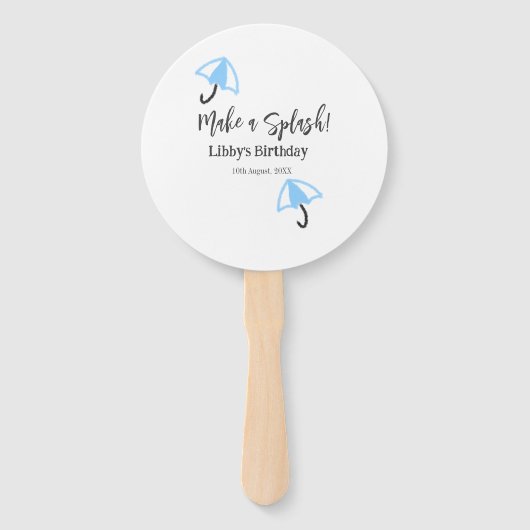 Machen Sie einen strahlend blauen Schirm Sommerbec Fächer (Vorderseite)