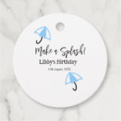 Machen Sie einen strahlend blauen Schirm Sommerbec Geschenkanhänger (Vorderseite)