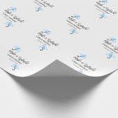 Machen Sie einen strahlend blauen Schirm Sommerbec Geschenkpapier (Ecke)