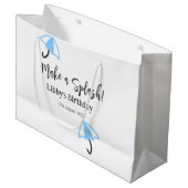 Machen Sie einen strahlend blauen Schirm Sommerbec Große Geschenktüte (Vorderseite Schrägansicht)