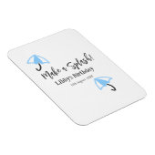 Machen Sie einen strahlend blauen Schirm Sommerbec Magnet (Rechte Seite)