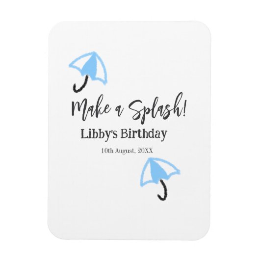 Machen Sie einen strahlend blauen Schirm Sommerbec Magnet (Vertikal)