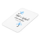 Machen Sie einen strahlend blauen Schirm Sommerbec Magnet (Linke Seite)